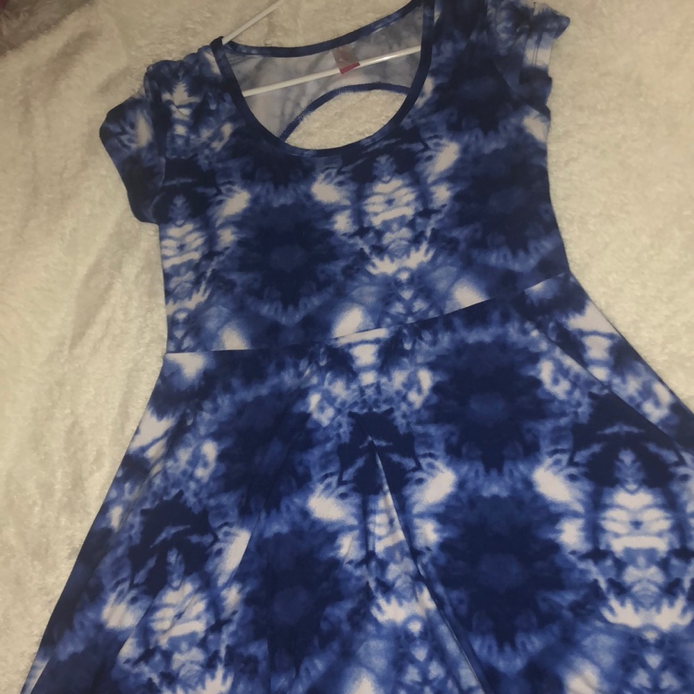 A blue dress